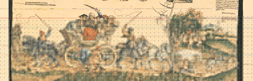 Jeden hot a druh eh. Alegorie z prvn samostatn mapy ech (Klaudianova mapa z r. 1518). - Odkazem cel Klaudianova mapa