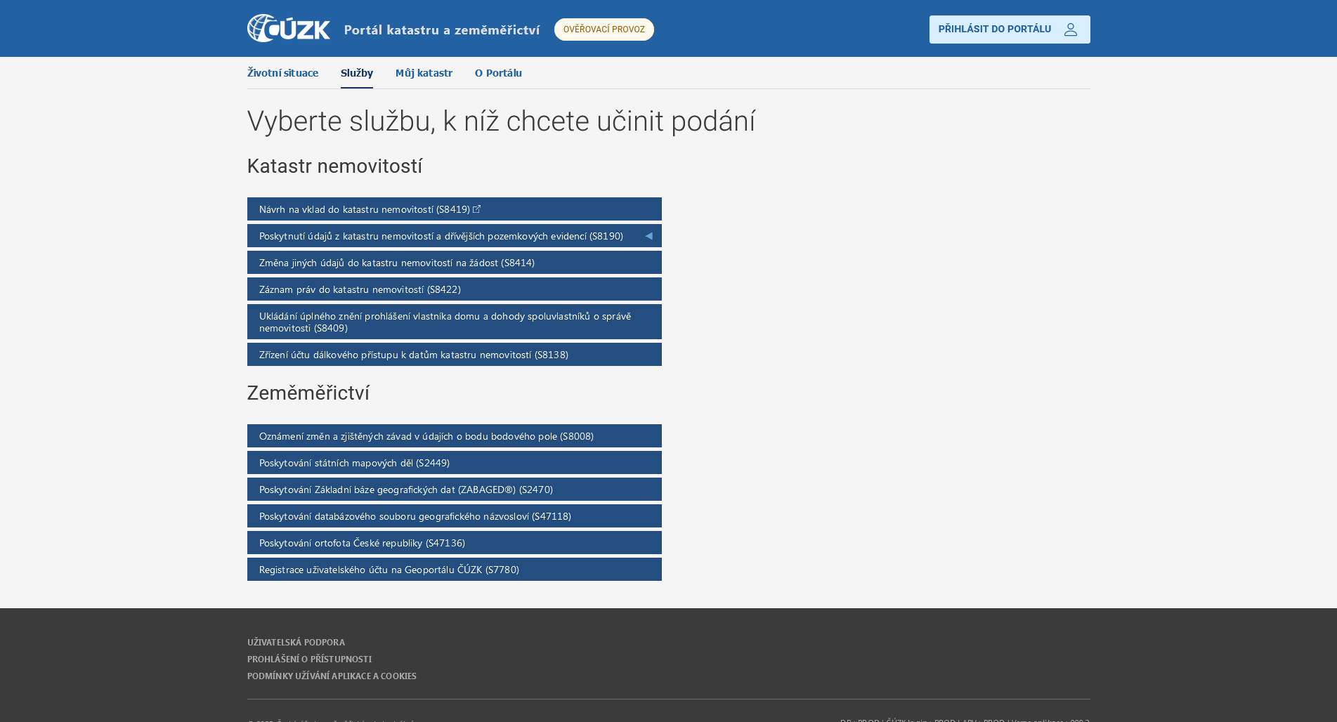 Portál katastru a zeměměřictví