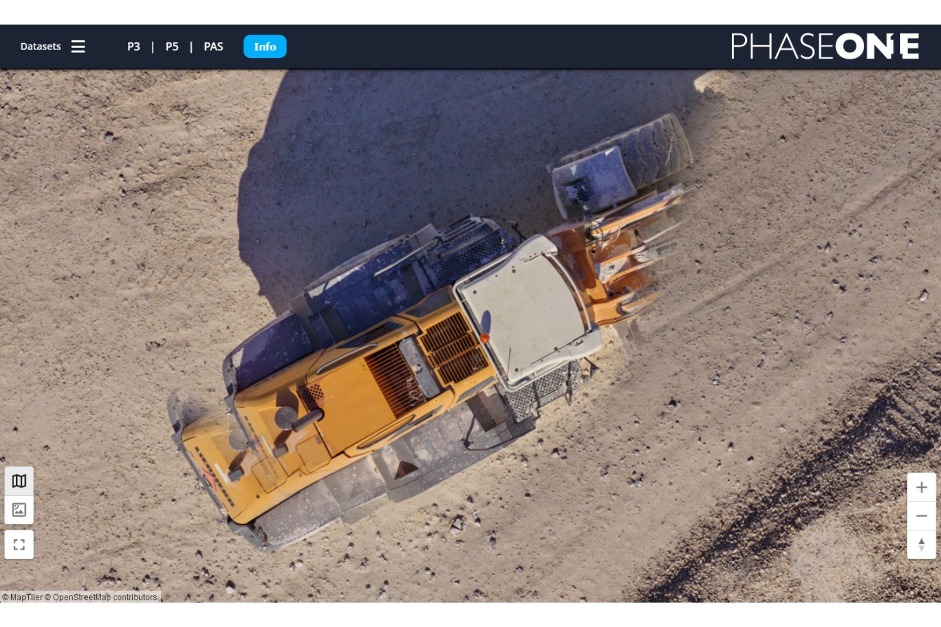 Ukázka snímku z Phase One P3 Payload nebo P5 Payload