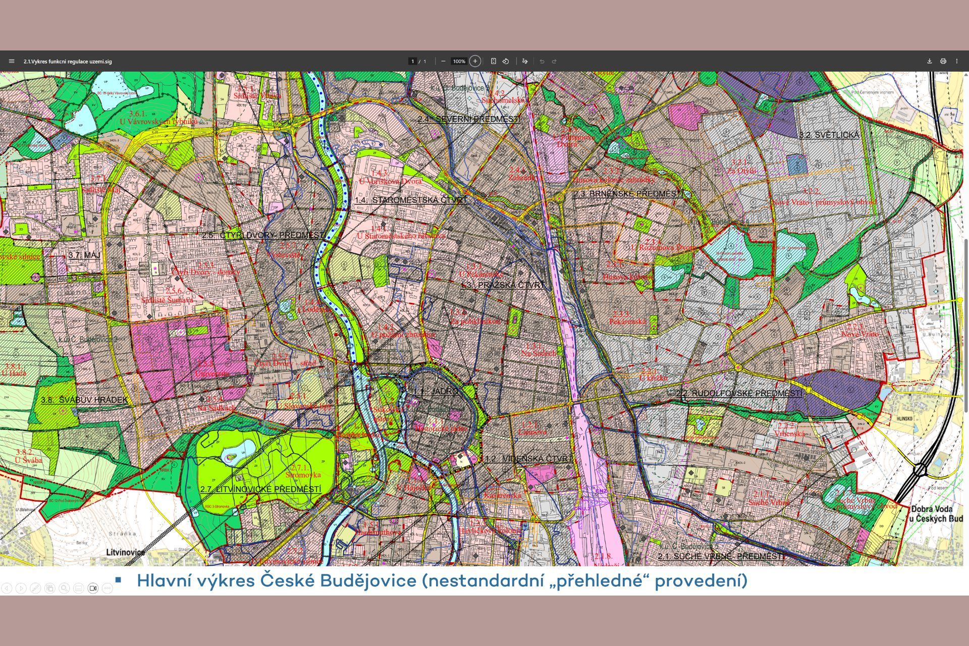 Hlavní výkres - České Budějovice - nestandardní 
