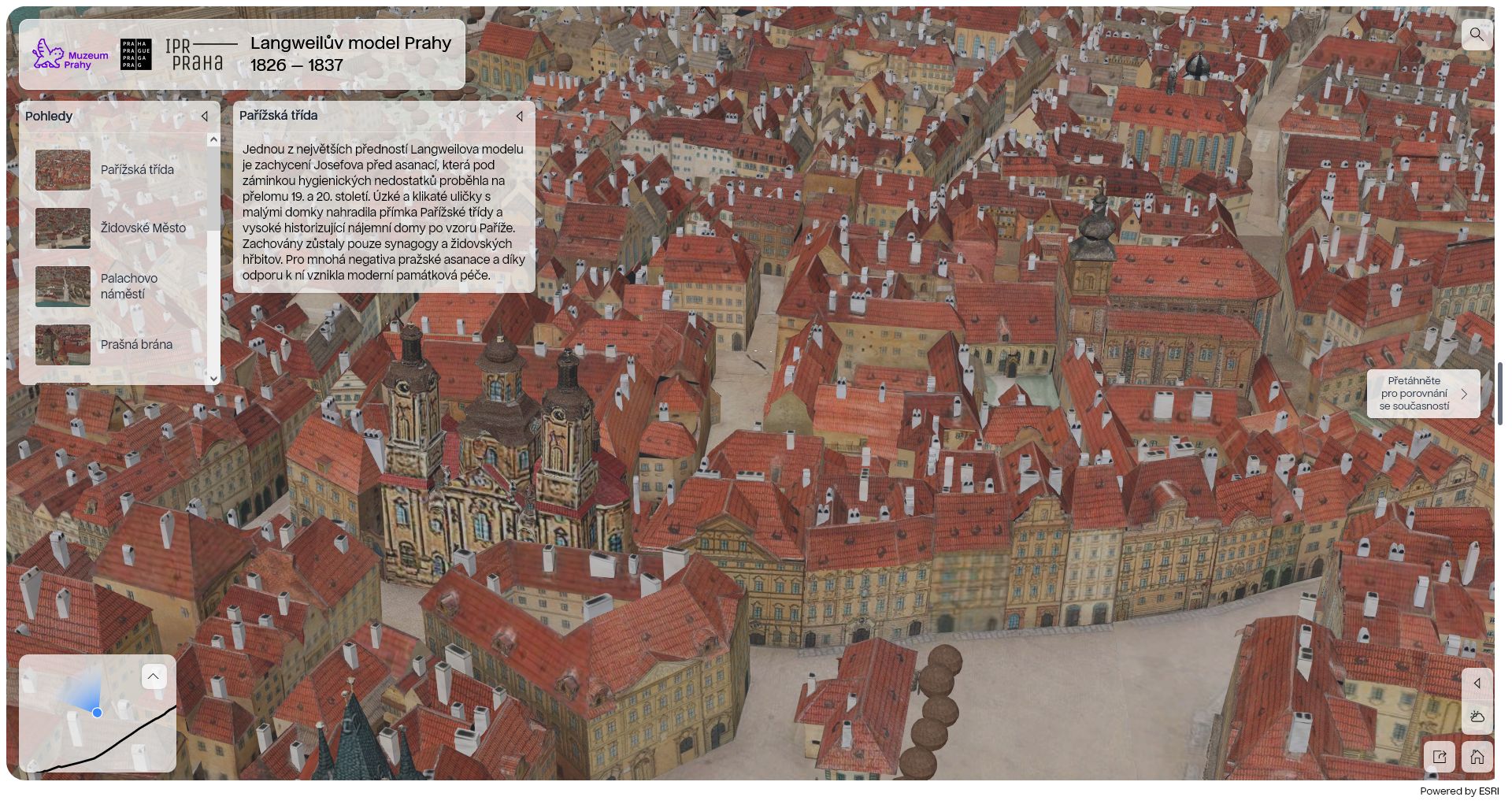 Langweilův model Prahy si můžete prohlížet ve 3D na počítači